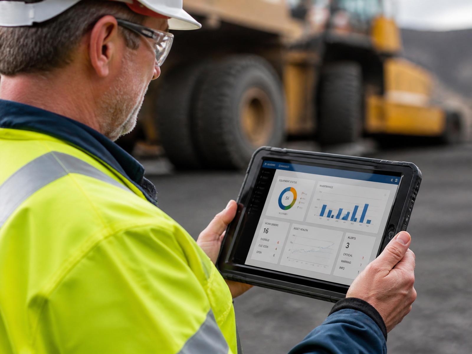 ConnexionMobile fleet maintenance dashboard used by a service technician